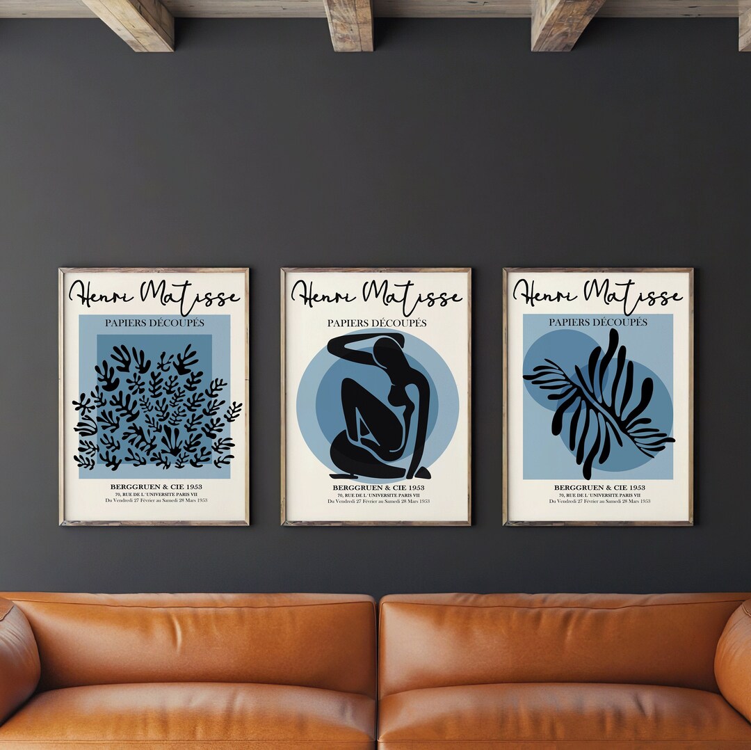 Henri Matisse Vintage Poster Set – Set of 3 Art Prints for Living Room ...