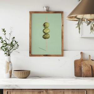 Oliven Poster Küche – minimalistisches Küchenbild | Martini  Tapas Bar Deko | Digitaler Download & Print (A4–A1)