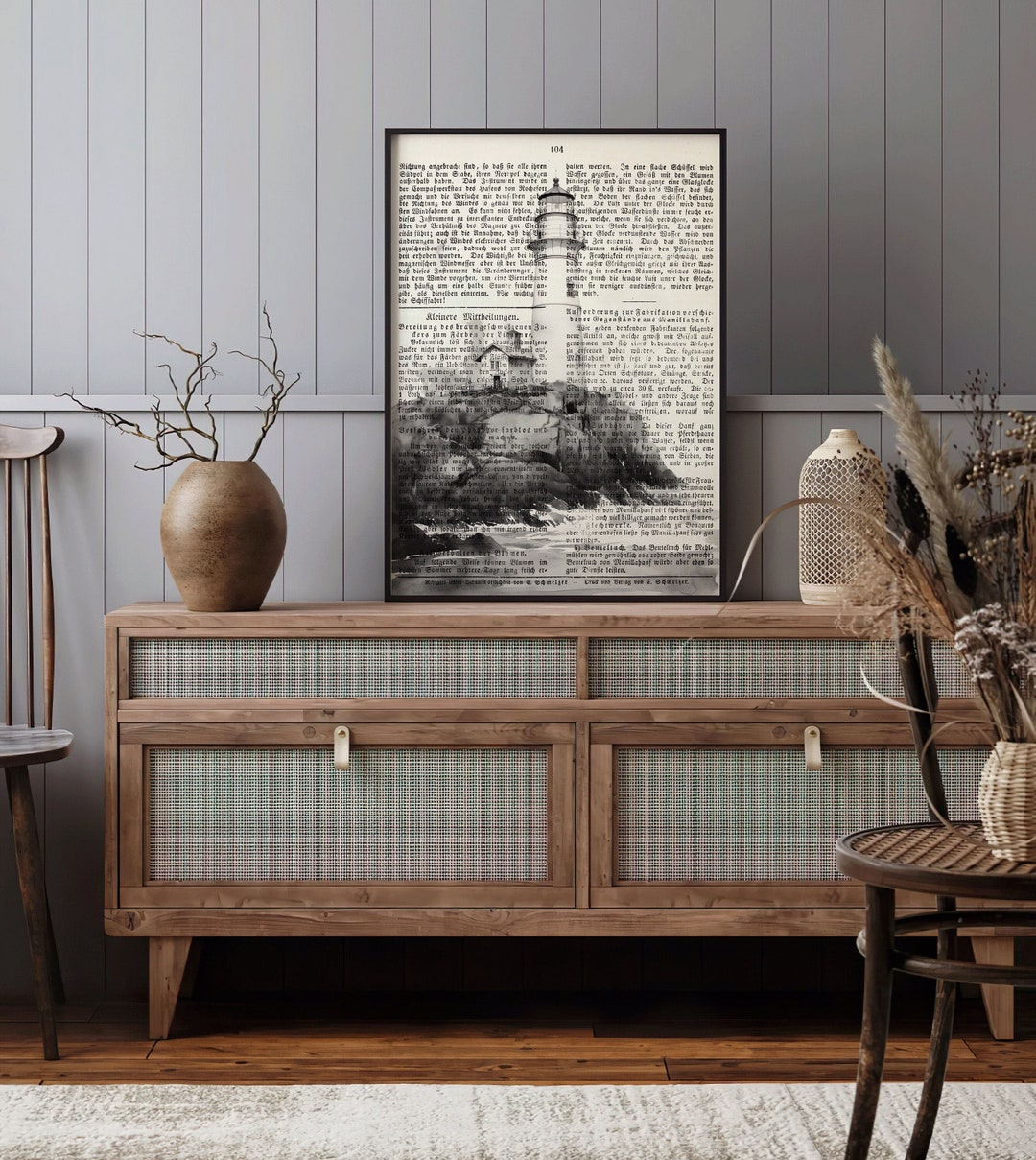 Antique Decor Vintage Picture Lighthouse Poster Wall Decor Hallway Old ...