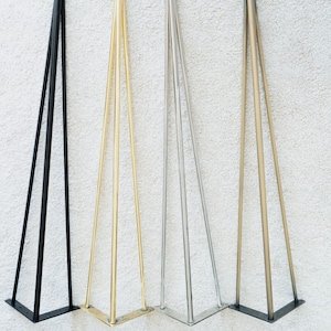 Hairpin Legs Set Of 4, Modern Coffee Table Legs, Adjustable Table Legs image 3