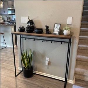 Metal Framed Narrow Console Table, Entryway Coffee Table, Housewarming Gift image 2