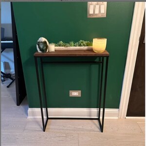 Metal Framed Narrow Console Table, Entryway Coffee Table, Housewarming Gift image 3