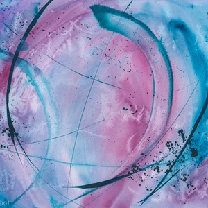 Limited Edition A3 Giclée art print - abstract watercolour, abstract art, calligraphy art