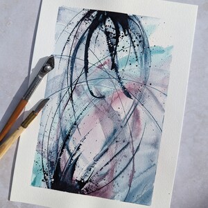 Limited Edition A4 Giclée art print - abstract acrylic ink, abstract art, calligraphy art