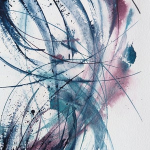 Limited Edition A4 Giclée art print - abstract acrylic ink, abstract art, calligraphy art