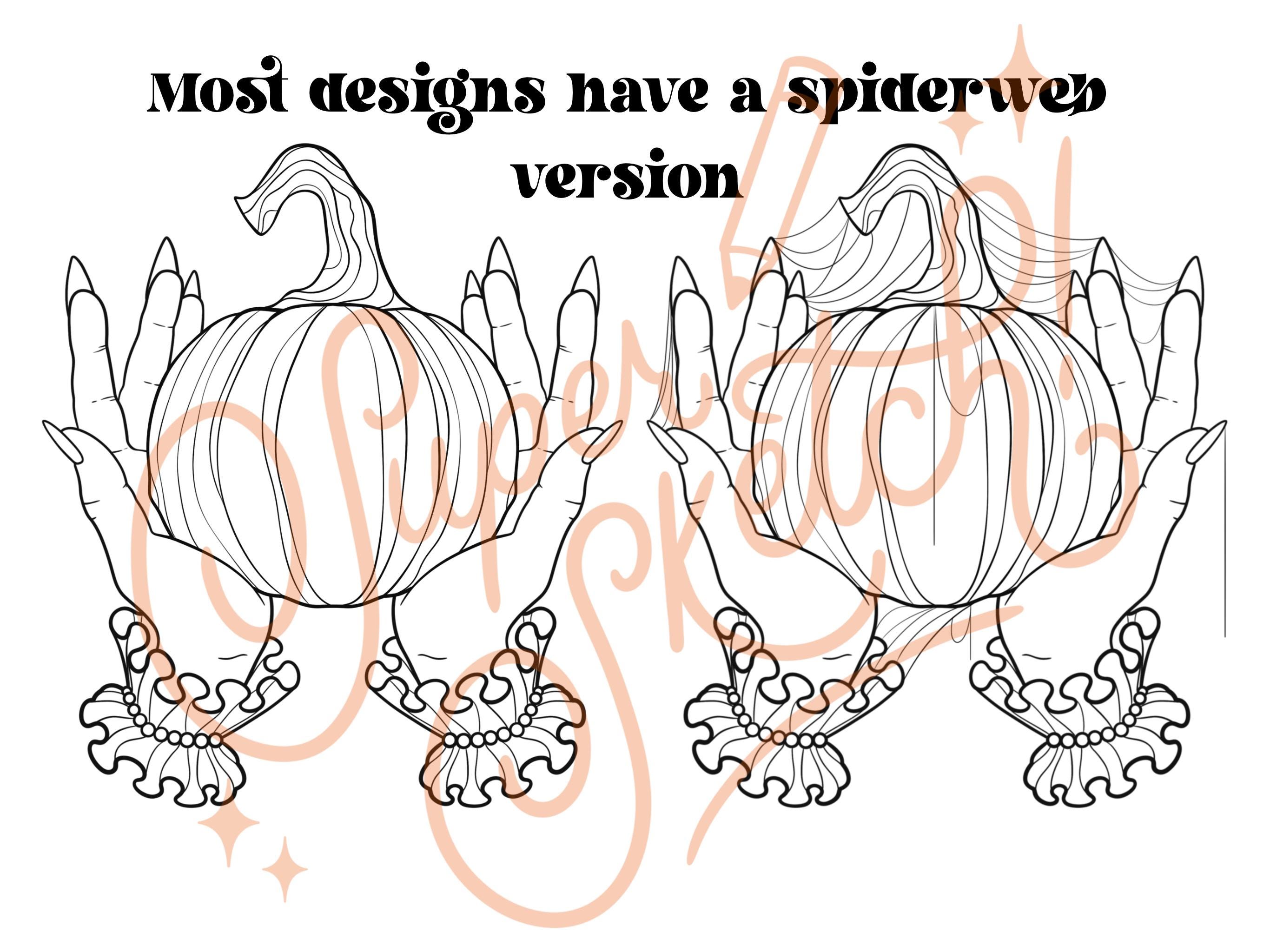 25 Pumpkin Tattoo Designs Procreate Brush Stamps | Halloween Tattoo ...