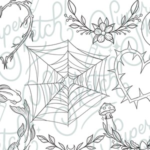 40 armbågstatueringar PNG-filer | Knätatueringsdesigner | Gotiska tatueringar | Tatueringsflashark | Procreate-stämplar | Cirkulära tatueringar | Fladdermustatuering PNG bild 3