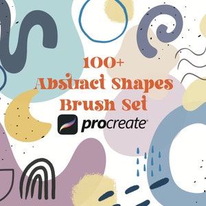 100+ Abstract Shapes Procreate Brush Set | Abstract Brush Stamp | Hand Drawn Doodle Stamps | Kids Procreate Stamps | Kids Doodle Stamps |