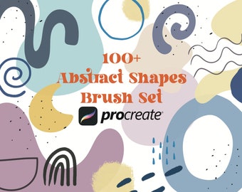 100+ Abstract Shapes Procreate Brush Set | Abstract Brush Stamp | Hand Drawn Doodle Stamps | Kids Procreate Stamps | Kids Doodle Stamps |