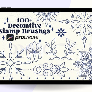 100+ Decorative Procreate Brushes | Ornamental Stamps | Mandala ...
