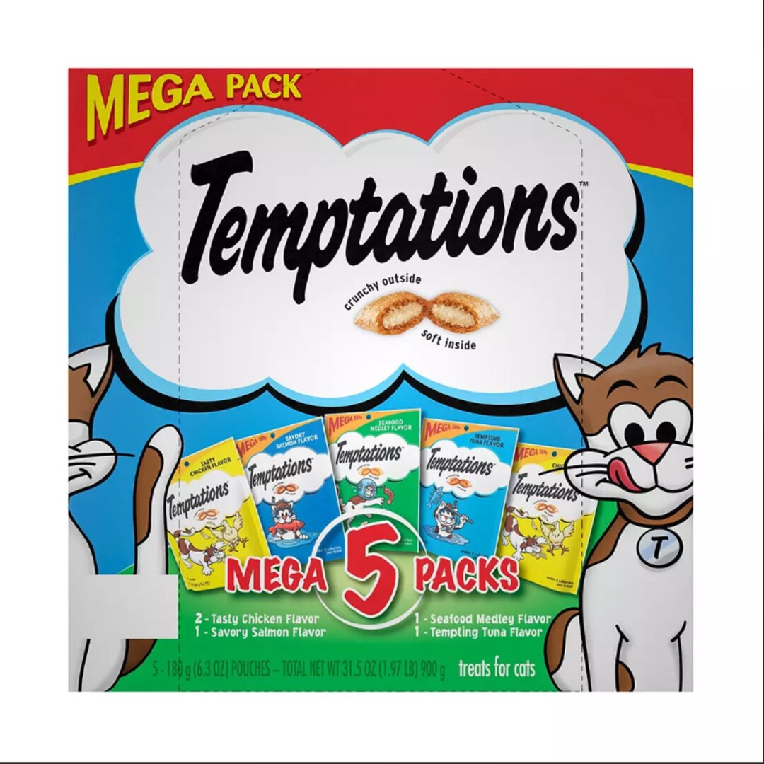 Whiskas Temptations Cat Treats Mega Pack, 5 Ct./6.3 Oz. Etsy