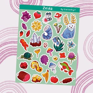 Zelda tears of the kingdom sticker sheet