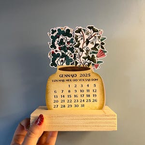 Calendario 2025, calendario da tavolo, calendario fiori , cute calendario