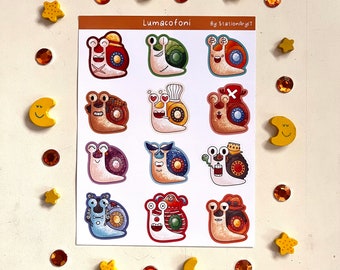 Lumacofoni Eendelig stickervel, schattige stickers, eendelig stickervel, bullet journal, eendelig anime en manga