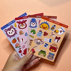 Animal Crossing stickers sheet , nintendo switch , adesivi per planner e bullet journal, fanart stickers