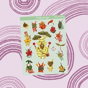Zelda korogu sticker sheet