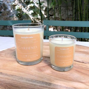 Gardenia - Handmade scented candle, made from 100% natural soy wax