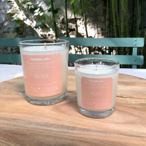Rose - Handmade scented candle, made from 100% natural soy wax