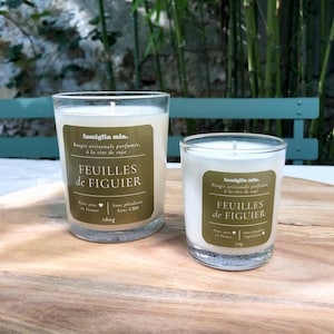 Fig Leaves - Handmade scented candle, made from 100% natural soy wax