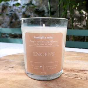 Incense - Handmade scented candle, made from 100% natural soy wax
