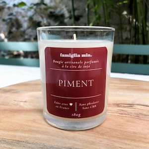 Chili Pepper - Handmade scented candle, made from 100% natural soy wax