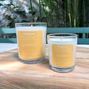 Jasmine - Handmade scented candle, made from 100% natural soy wax