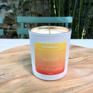 Monoï • Large format (230 g of wax) - Handmade scented candle, made from 100% natural soy wax