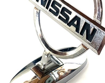 Nissn Hood Ornament Selfstick Adhesive Metal Emblem Badge