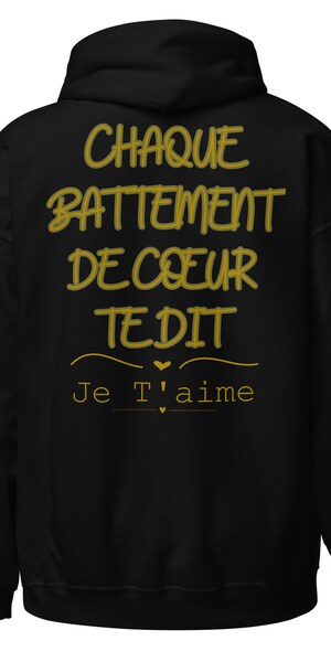 Sweat à Capuche 'Amor Amore Amour' - Coupe Classique, Message Love En 3 Langues, 241 G