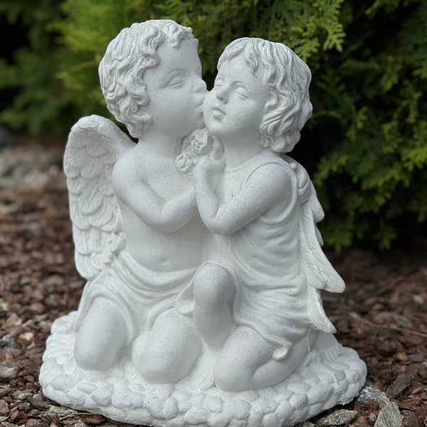Boy and Girl Kissing Garden Statue Etsy