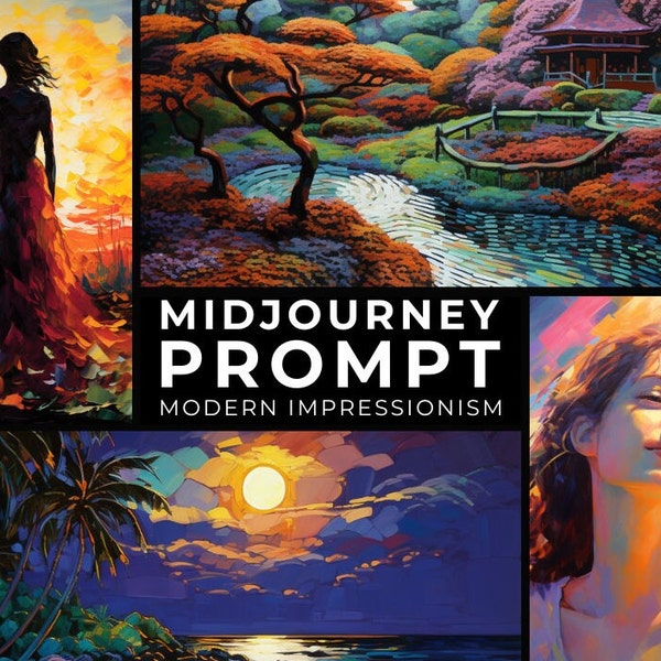 Midjourney Prompt: Modern Impressionist Art Image Generator, Customized Artwork, Digital Art Creator, AI Art Generator, Free Examples+Images