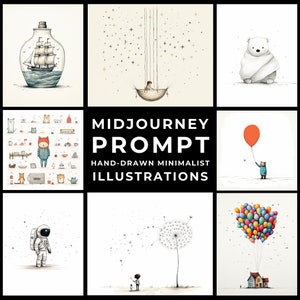 Midjourney PromptBilder: Minimalistische Buchcover und Poster mit ...
