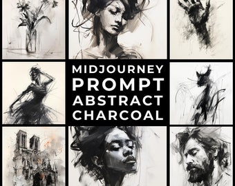 Charcoal drawing Midjourney style