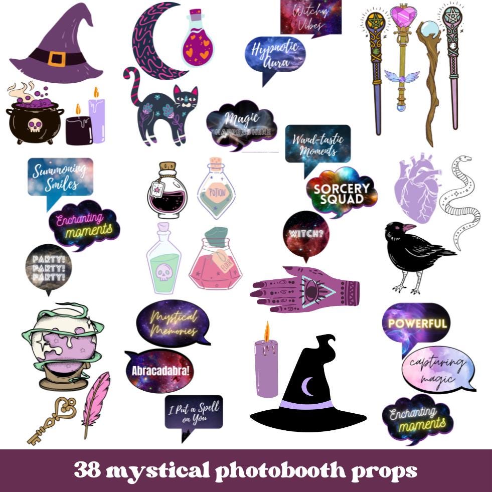 Oblique-Unique® 25 Fotorequisiten Für Die Babyparty – Inkl. Holzstäbchen Und Sticker