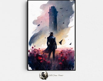 El Pistolero, Pintura De Acuarela De Paisaje, Stephen King, Arte De Fantasía, Pintura De Ciencia Ficción, Medio Mundo, Mundo Final, Roland, La Torre Oscura