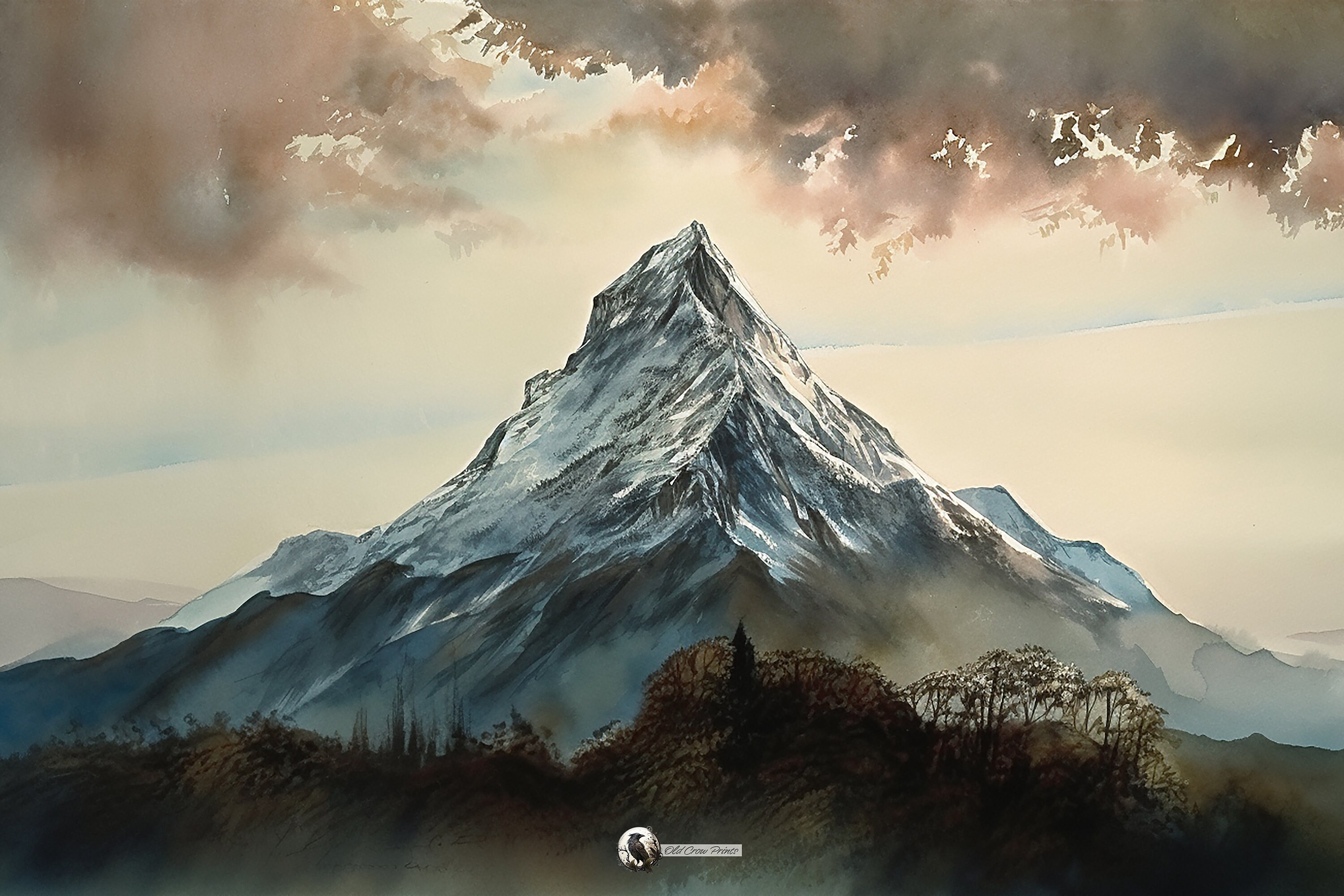 絵画 Lone Mountain Lone Mountain Sketch – James Niehues