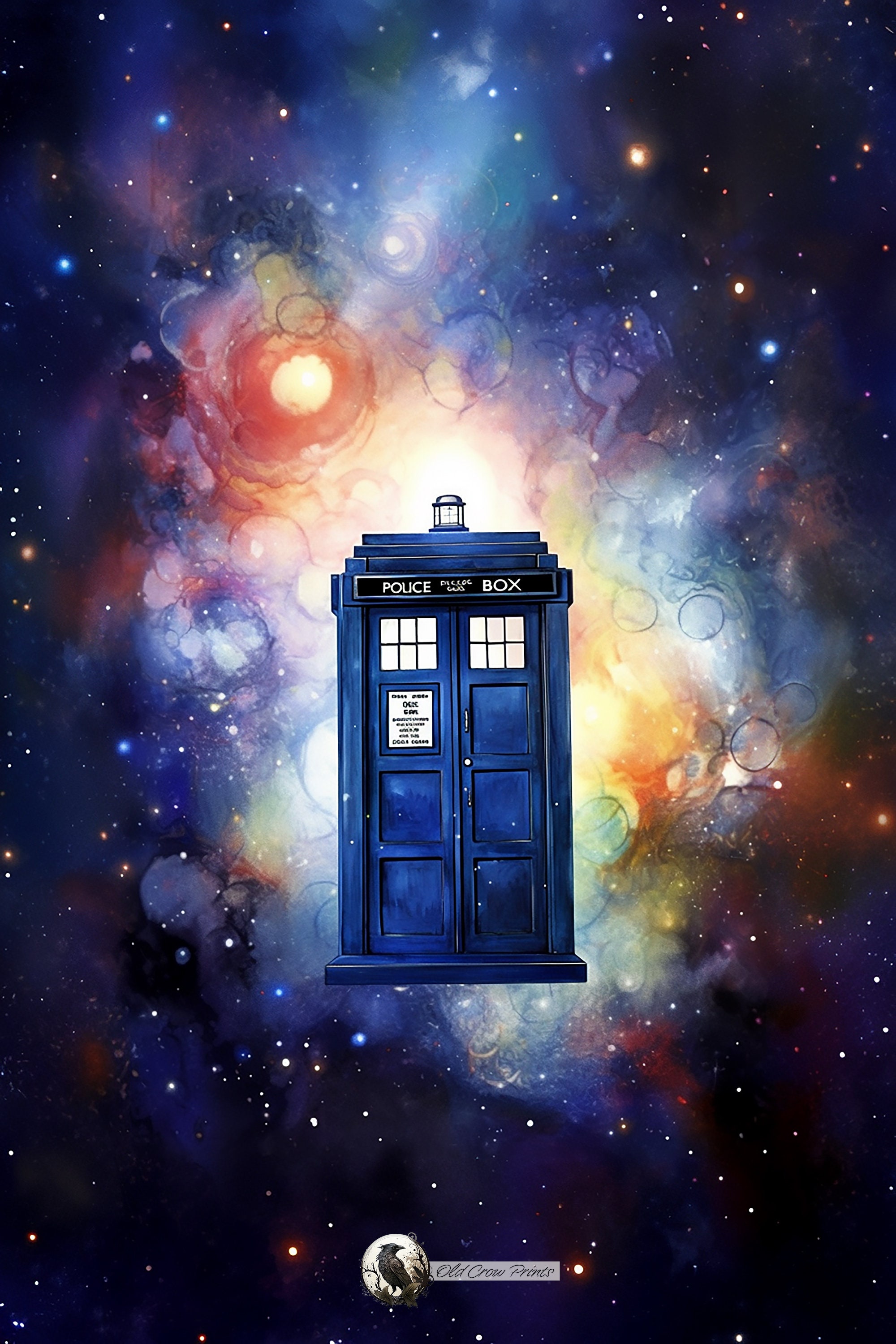 Tardis Universe Watercolor Painting Digital Print, Doctor Who Gift Fan ...