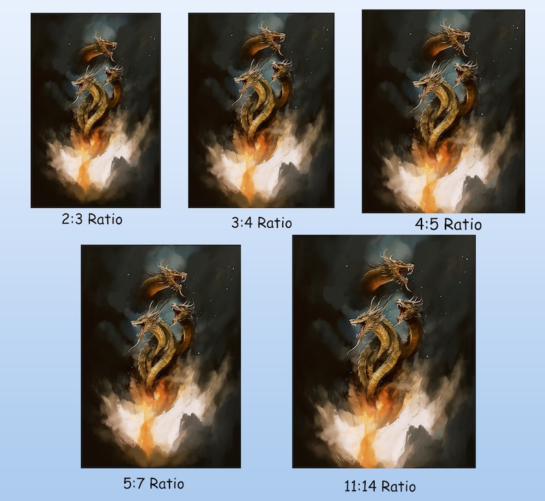 Godzilla King Ghidorah Monster Watercolor, Gifts for Him, Monster Movie