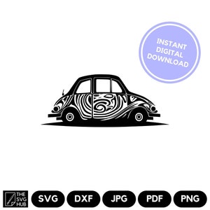 Oldtimer SVG sofortiger digitaler Download - Fahrzeug Silhouette Clipart - Vatertag detaillierte geschnitten Datei - Für Karten, T-Shirts, Junk Journals