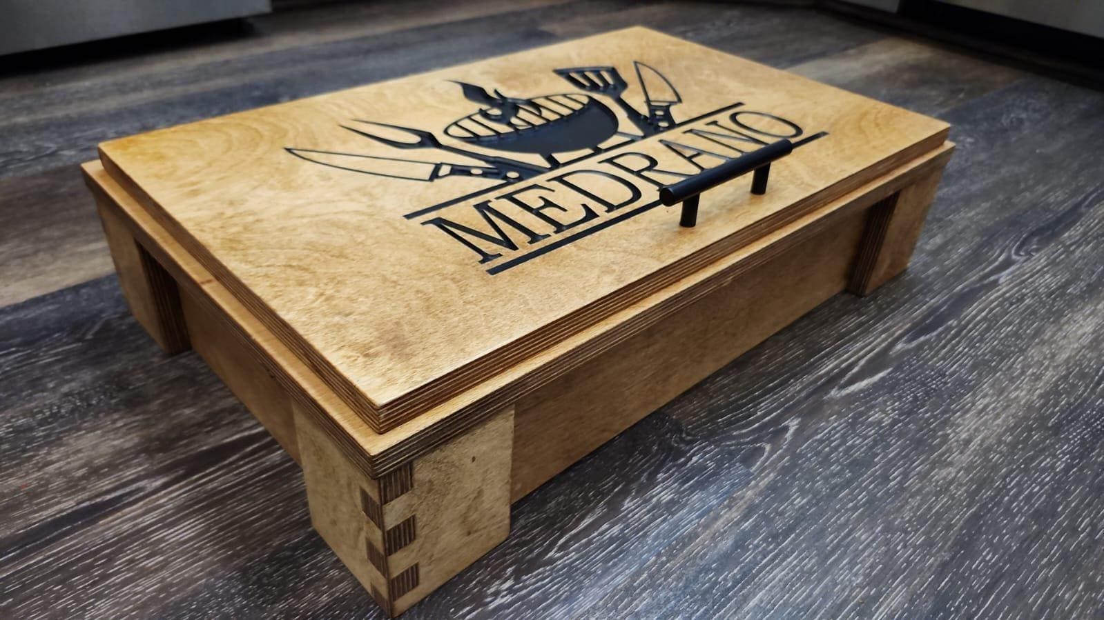 BBQ Warmer Box – Custom Engraved BBQ Box | Gift for Dad, BBQ Teams & Grill Masters | Fathers Day Gifts | Gifts for Him