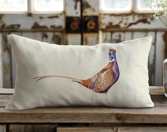 Cuscino decorativo a forma di fagiano, arredamento autunnale unico per la casa, accento rustico da baita, regalo per gli amanti della natura, regalo per papà, regalo di Natale per lui