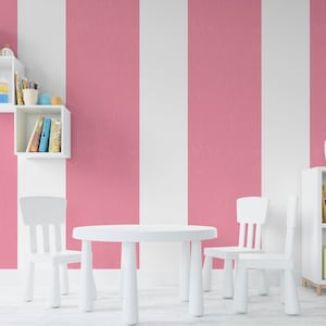 Carta da parati a righe color caramello, carta da parati elegante, cameretta delle ragazze, carta da parati rosa a righe, carta da parati stacca e incolla, carta da parati tradizionale