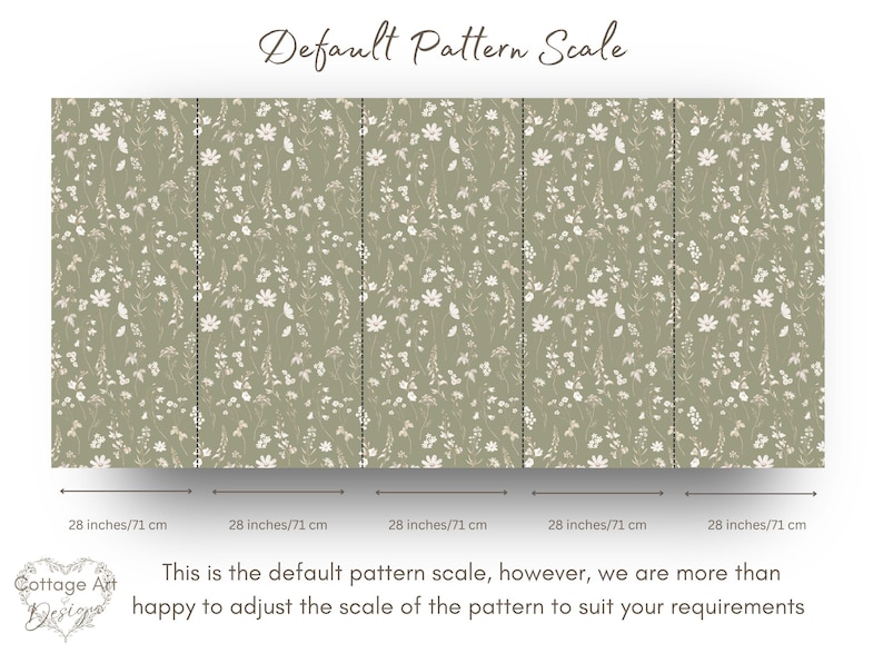 Default Pattern Vintage Floral Wallpaper, Cottagecore Peel and Stick Wallpaper, Pre ...