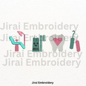 Dentist nurse Embroidery File |  Occupation Embroidery Design | Dental Machine Embroidery Pattern| Digital Download PES DST| Orthodontic