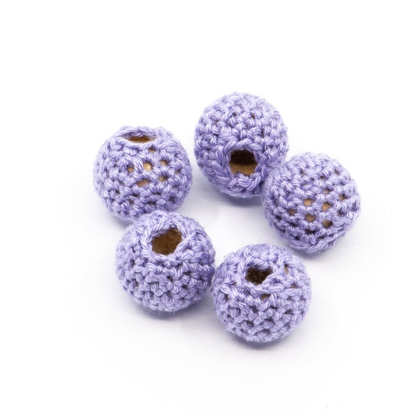 18 mm Crochet Beads, Knitting Beads, Handmade, Pattern Beads, Crochet Balls For Handmade, Schnullerkette, Wooden Beads