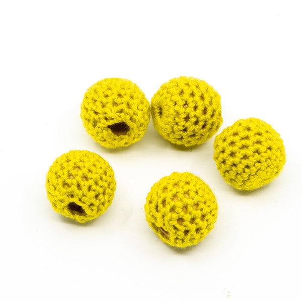 18 mm Crochet Beads, Knitting Beads, Handmade, Pattern Beads, Crochet Balls For Handmade, Schnullerkette, Wooden Beads