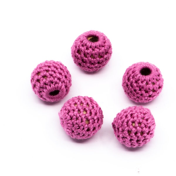 18 mm Crochet Beads, Knitting Beads, Handmade, Pattern Beads, Crochet Balls For Handmade, Schnullerkette, Wooden Beads