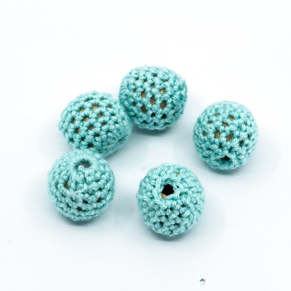 18 mm Crochet Beads, Knitting Beads, Handmade, Pattern Beads, Crochet Balls For Handmade, Schnullerkette, Wooden Beads