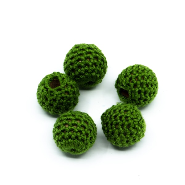 18 mm Crochet Beads, Knitting Beads, Handmade, Pattern Beads, Crochet Balls For Handmade, Schnullerkette, Wooden Beads