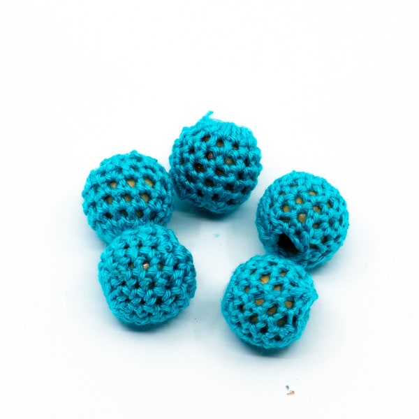 18 mm Crochet Beads, Knitting Beads, Handmade, Pattern Beads, Crochet Balls For Handmade, Schnullerkette, Wooden Beads